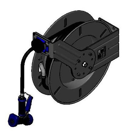 T&S Brass 5HR-232-12 - Hose Reel, Open, Powder Coated Steel, 3/8-inch X 35' Id Hose, Front Trigger Water Gun (Brass)
