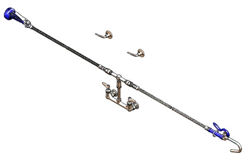 T&S Brass B-2331-08H - Kettle Kaddy Fct, 8-inch Wall Mount, Vacuum Breaker, Eb-0108-H, Hook Nozzle