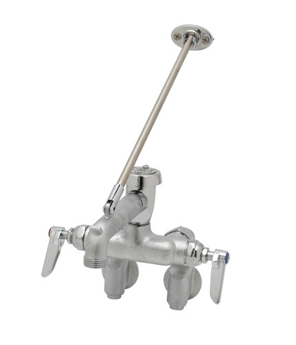 T&S Brass - B-0668-RGH - Service Sink Faucet, Wall Mount, Adjustable Centers, Vac. Breaker, Wall Brace, Rough
