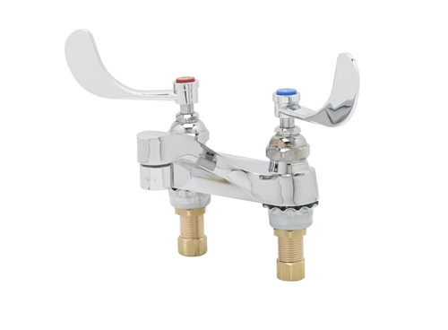 T&S Brass - B-0890-VRS - Medical Faucet, Deck Mount, Cast Basin Spout, Aerator, Wrist Handles, Vandal Resistant