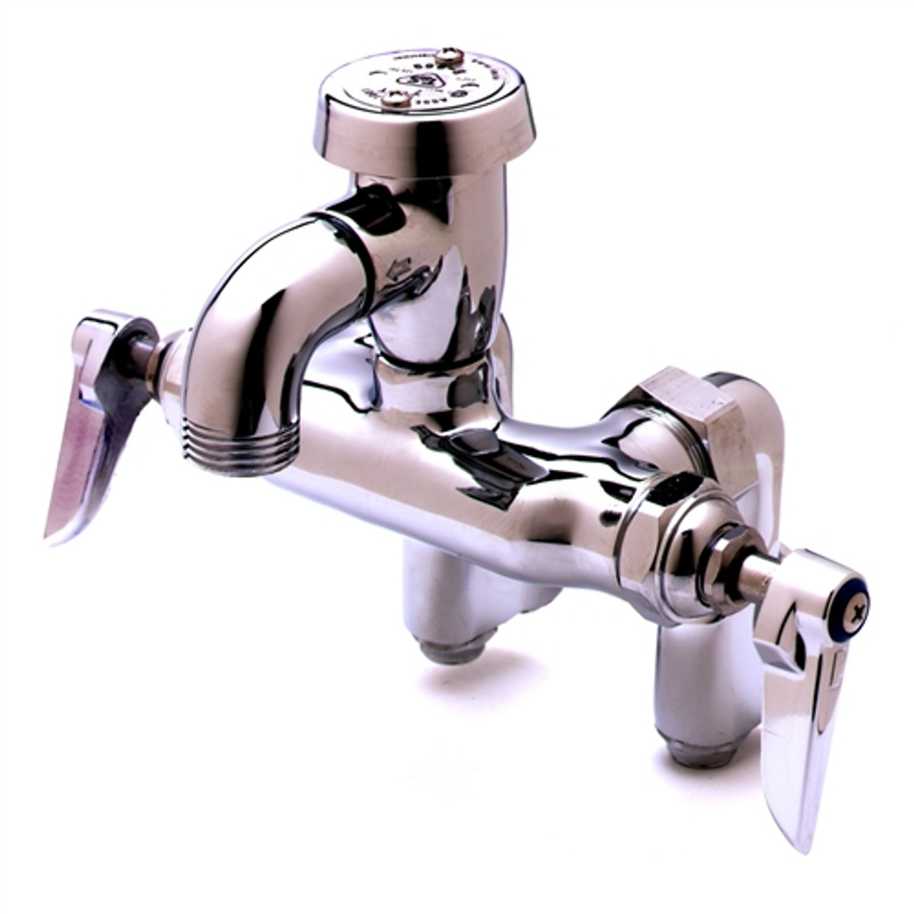 T&S Brass - B-0670-POL - Service Sink Faucet, Wall Mount, Adjustable Centers, Vacuum Breaker, Polished T&S Brass - B-0670-POL - Service Sink Faucet, Wall Mount, Adjustable Centers, Vacuum Breaker, Polished