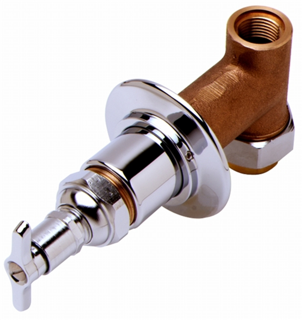 T&S Brass - B-1027-UCP - Concealed Straight Loose Key Stop, 1/2-inch NPT Female Inlet and Outlet T&S Brass - B-1027-UCP - Concealed Straight Loose Key Stop, 1/2-inch NPT Female Inlet and Outlet