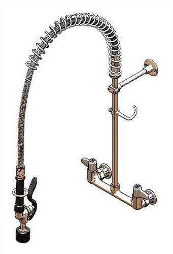 T&S Brass - 5PR-8W00-C - 8-inch WALL MOUNT LOW FLOW PRU