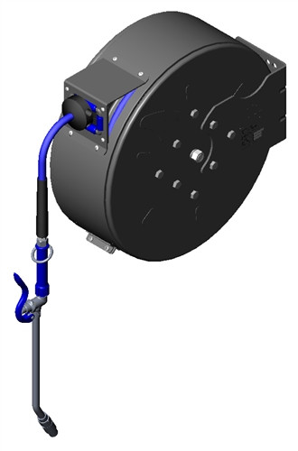 T&S Brass - B-7242-C10 - 3/8-inch X 50' ENCLOSED COATED REEL W/ EXTENDED SPRAY WAND