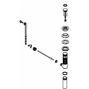 Kohler 1037023-CP - Polished Chrome Drain w/Overflow