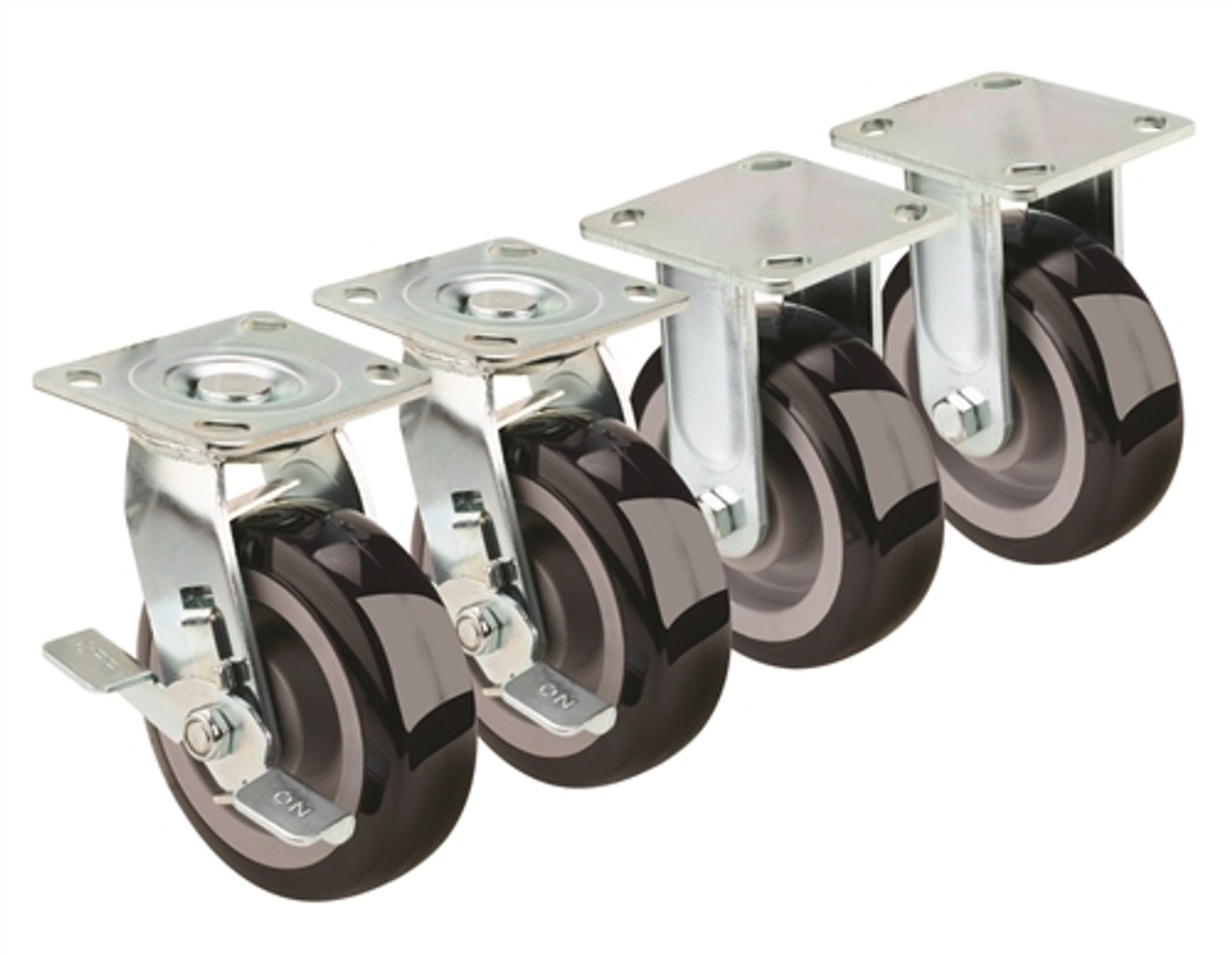 Krowne 28-180S Heavy Duty Large Plate Caster Set With 6" Wheels