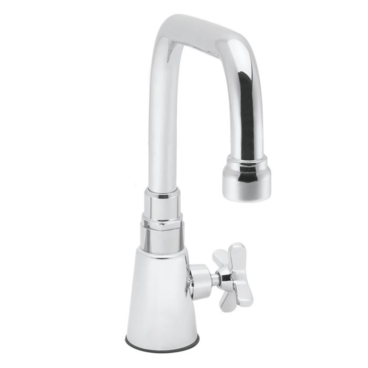 Speakman SC-7111-12 - Commander single hanldle lab faucet with 12-inch deep tubular swing spout rigid or swivel and cross handle