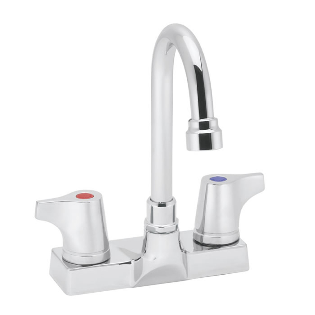 Speakman SC-3088-LD - Commander centerset faucet with 3 3/4-inch deep gooseneck rigid or swivel and wing handles