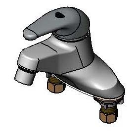 T&S Brass B-2711-VF22 - Single Lever Faucet, 4-inch Centerset, 4-inch Handle, Vr 2.2 Gpm Aerator