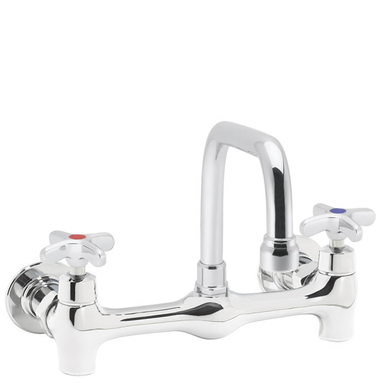Speakman SC-5741-12 - Commander thru/back faucet with 12-inch deep tubular swing spout rigid or swivel with cross handles