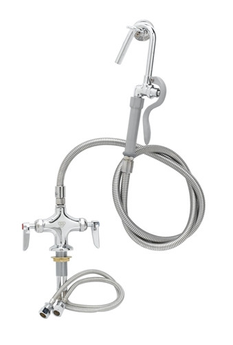 T&S Brass B-0300-102A - B-0300-Ln Base Fct,053A,B-0102-A Hose & Hook Nozzle,B-0104-D Wall Hanger Hook