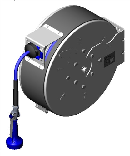 T&S Brass - B-7142-C08M - 3/8-inch X 50' ENCLOSED SS REEL W/ B-0108