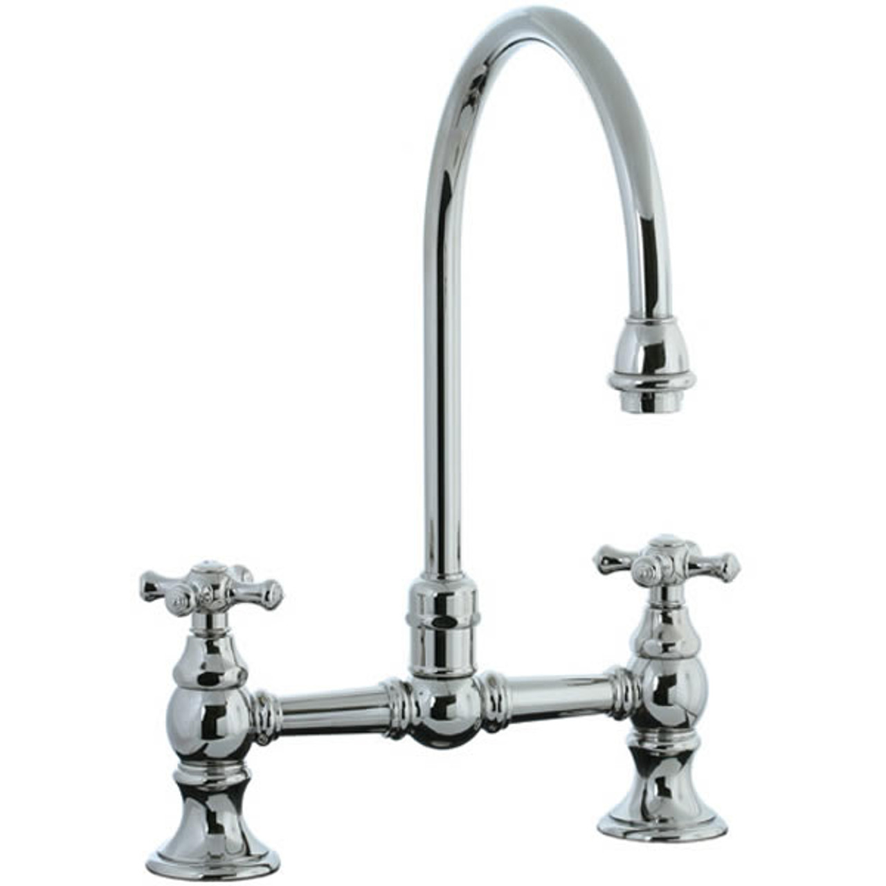Cifial 267.270.721 - High Gooseneck Bridge Kitchen or Bar Faucet - Polished Nickel