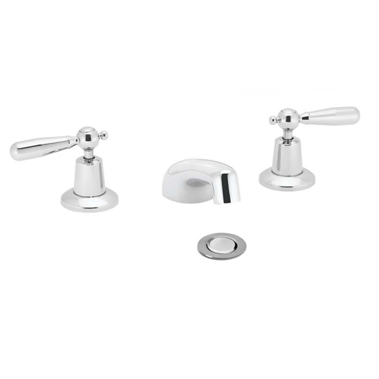 Speakman SC-3042-REV - Polished chrome plated widespread faucet. 1/4 turn ceramic cartridge. Vandal-resistant handles with color-coded indexes (SC-3042-REV revere handles are not color-coded). Adjustable centers from 6-inch to 12-inch. Accommodates insta