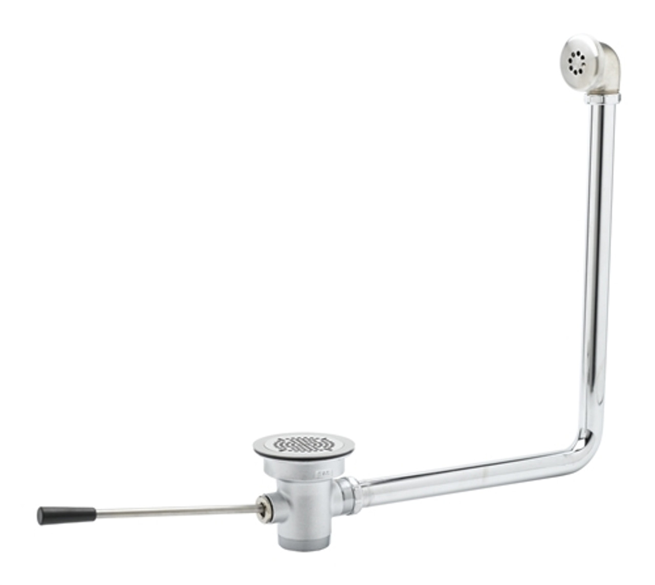 T&S Brass B-3970-01-XS - Waste Drain Valve, Short Lever Handle, 3-1/2-inch X 2-inch W/ Overflow & 1-1/2-inch Adapter