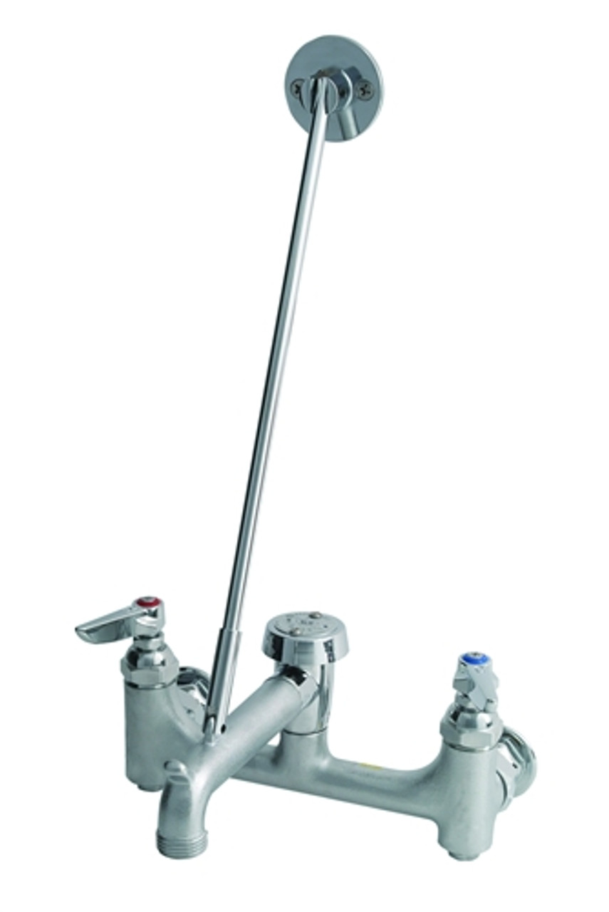 T&S Brass BA-0665-BSTR - Service Sink Faucet, 8" Wall Mount, Built-In Stops, Vacuum Breaker, Rough Chrome T&S Brass BA-0665-BSTR - Service Sink Faucet, 8" Wall Mount, Built-In Stops, Vacuum Breaker, Rough Chrome