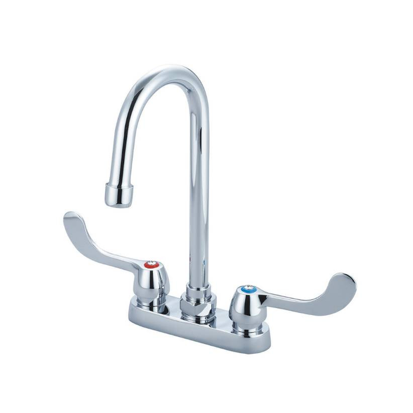 CENTRAL BRASS 80084-GRAELS Two Handle Cast Brass Bar/Laundry Faucet 4-3/32" Gooseneck
