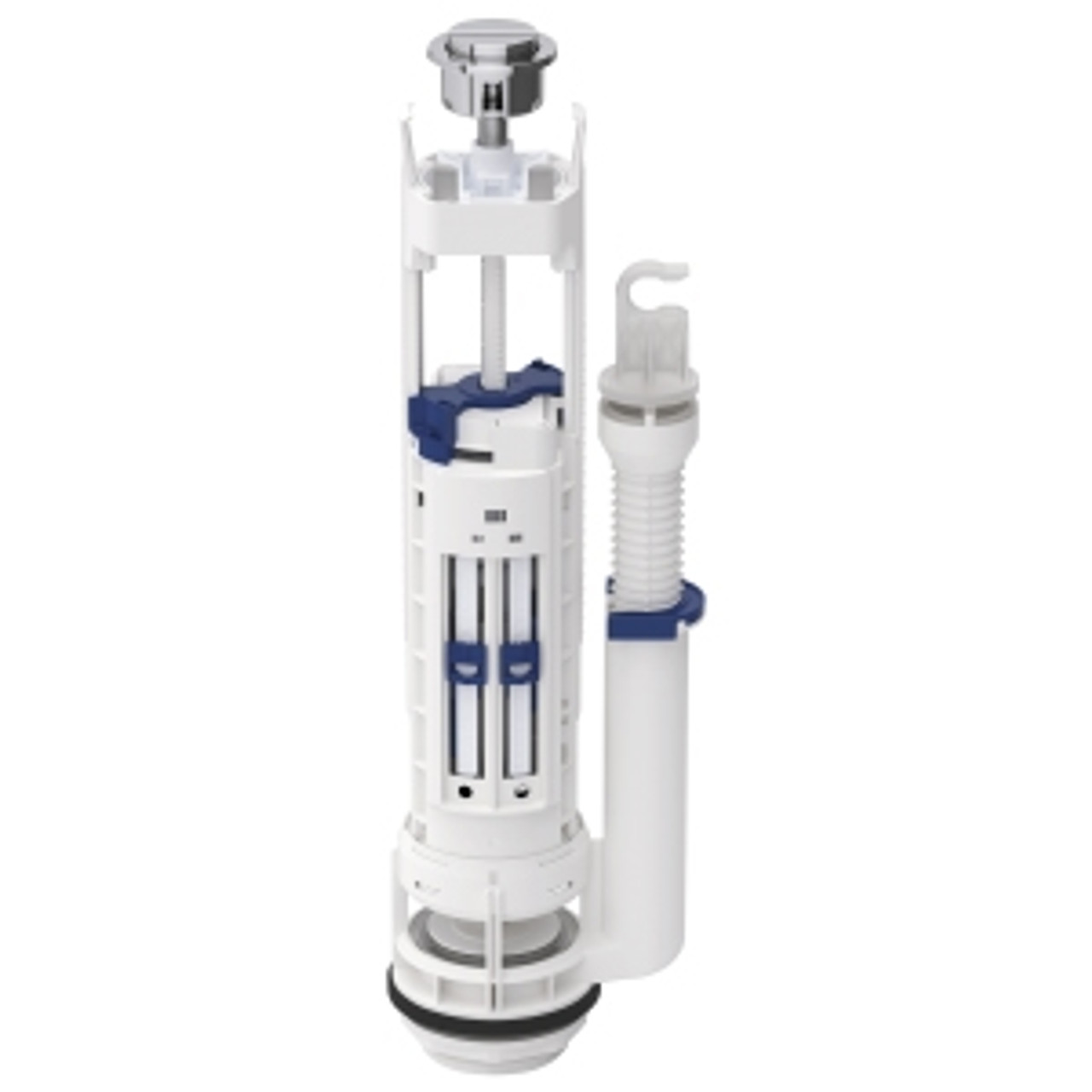 Geberit 282.350.21.2 Type 290 dual flush valve with chrome push button and fittings