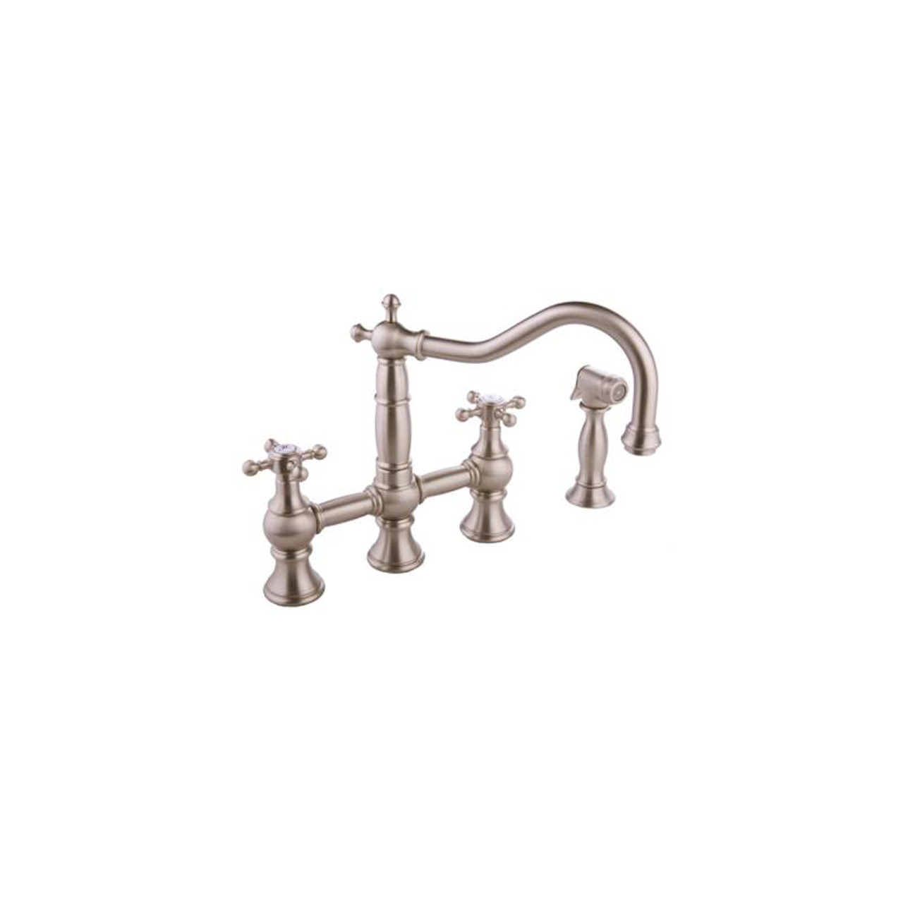 Graff - G-4845-C2-SN - Canterbury Collection Hampton Bridge Kitchen Faucet with Side Spray