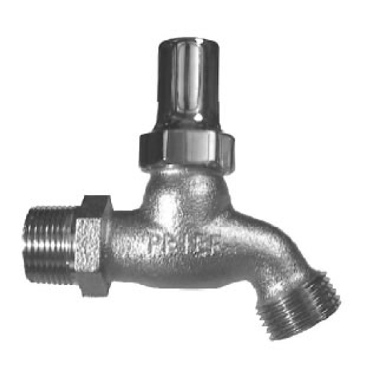 Prier Products - C-238NP.75 - Loose Key Heavy Pattern Hose Bibb, 3/4-inch MPT Inlet Satin Nickel Plated