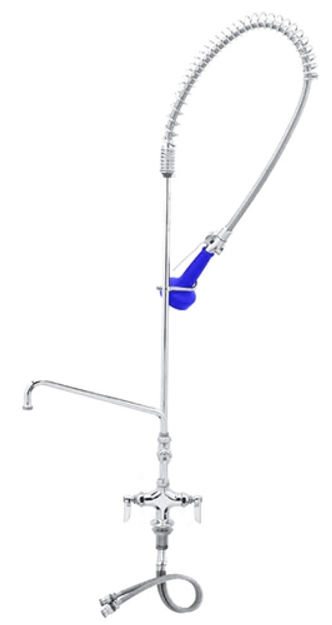 T&S Brass - B-0113-A12-08 - Single Hole Deck Mounted Easy Install Pre-Rinse Faucet with B-0108 JetSpray Valve (1.48 GPM) - 12-inch Add On Faucet, NO Wall Bracket