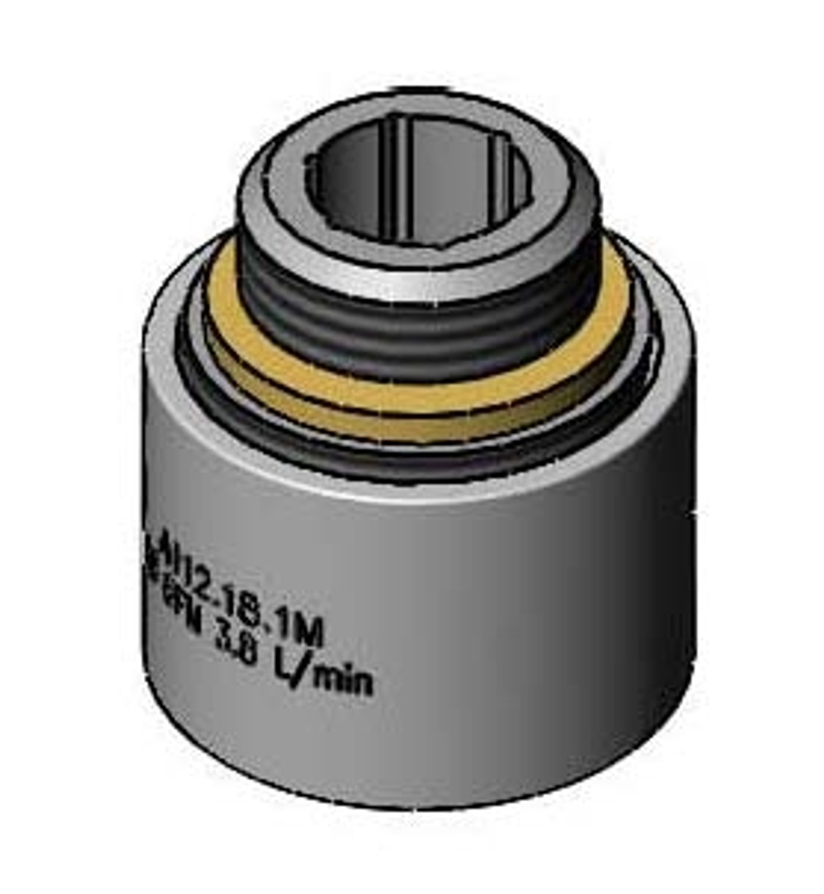 T&S Brass B-0199-07-F10 - 1.0 GPM VR Aerator, 3/8-inch NPSM Male Threads, VR Key Included