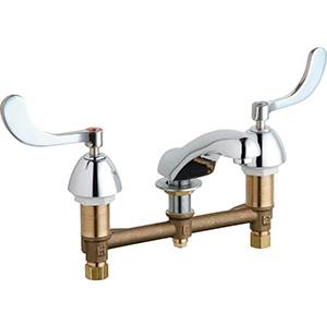 Chicago Faucets 404-VE64VP317ABCP Concealed Hot and Cold Water Sink Faucet Chicago Faucets 404-VE64VP317ABCP Concealed Hot and Cold Water Sink Faucet