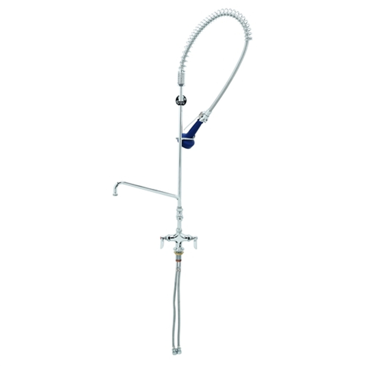 T&S Brass - B-0113-A08-08 - Single Hole Deck Mounted Easy Install Pre-Rinse Faucet with B-0108 JetSpray Valve (1.48 GPM) - 8-inch Add On Faucet, NO Wall Bracket