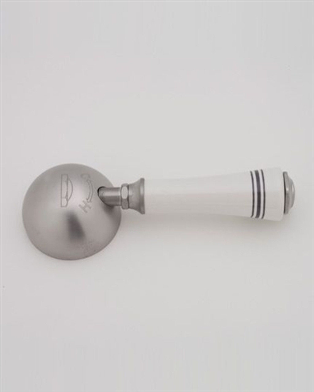 Jaclo 1009-WT-L-BSS SVO Faucet White Ceramic Traditional Left Black Ceramic Traditional Lever Handle - BRUSHED STAINLESS STEEL Jaclo 1009-WT-L-BSS SVO Faucet White Ceramic Traditional Left Black Ceramic Traditional Lever Handle - BRUSHED STAINLESS STEEL