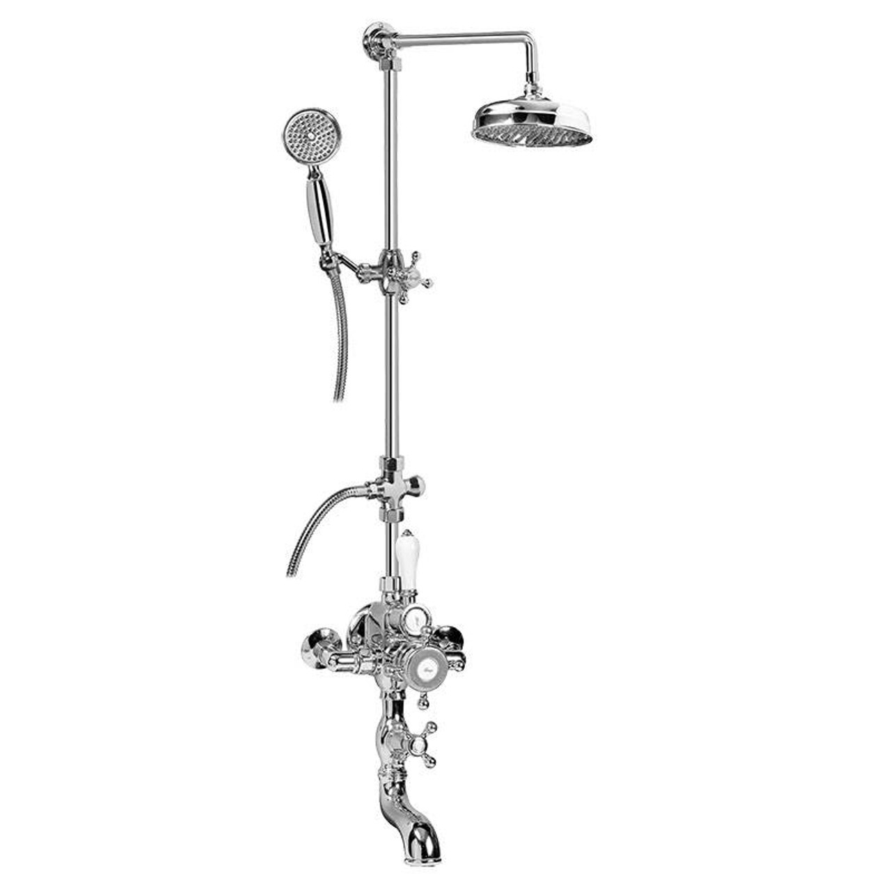 Graff CD4.12-C2S-NB Traditional Exposed Thermostatic Tub and Shower System - w/Metal Handshower Handle