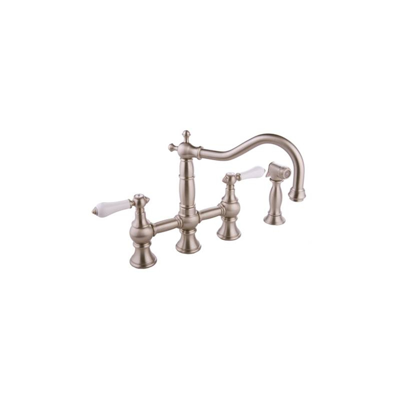 Graff - G-4845-LC1-SN - Canterbury Collection Hampton Bridge Kitchen Faucet with Side Spray