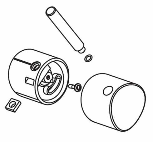KWC Z.534.707.000 SYSTEMA Handle Kit, Polished Chrome