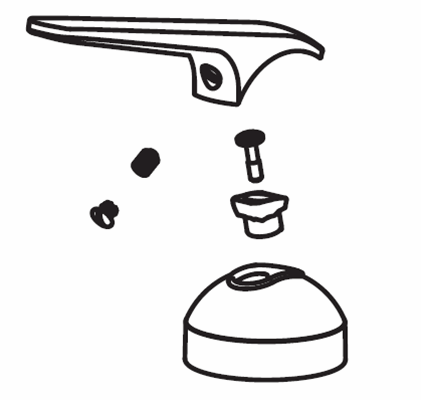 KWC Part - Z.534.960.127 Domo Handle w/ Dome Cap, Splendure Stainless Steel