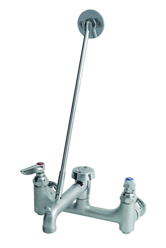 T&S Brass - B-0665-BSTRM24 - Service Sink Faucet, Wall Mount, 8-inch Centers, Built-In Stops, Vac. Breaker, Rough (Qty. 24)