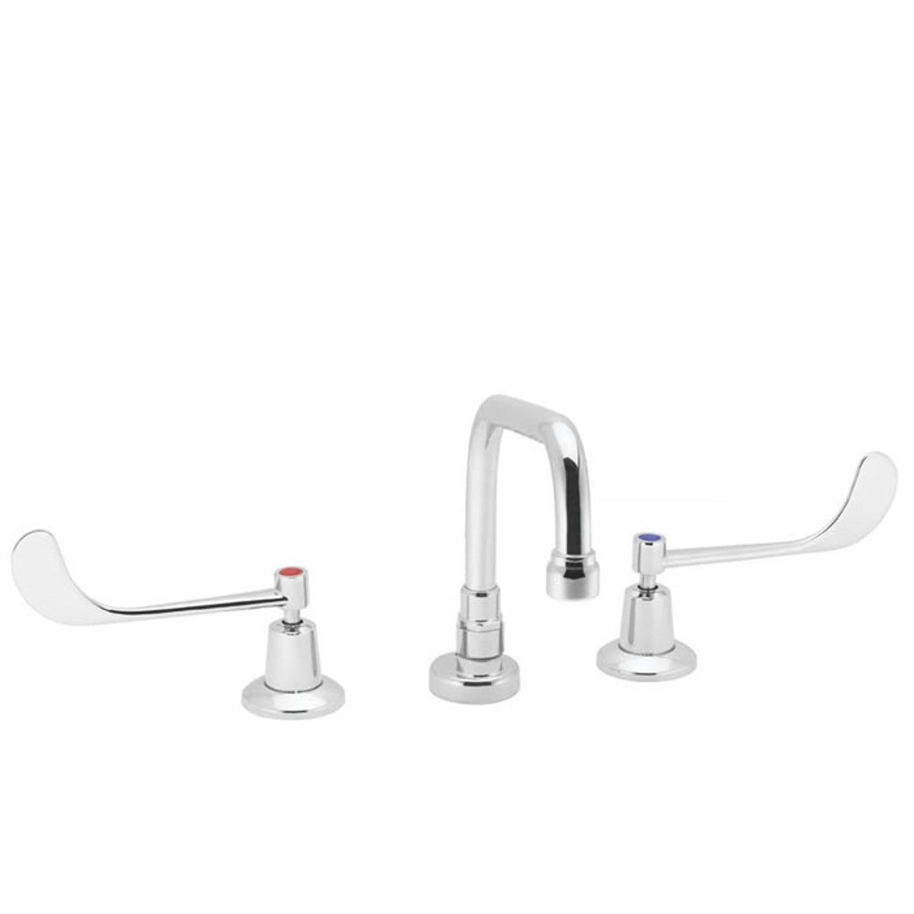 Speakman SC-3006-LD-12 - Commander widespread faucet with 12-inch deep tubular swing spout rigid or swivel and 6-inch wrist blade handles