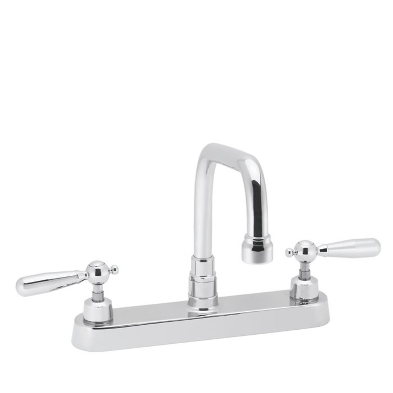 Speakman SC-5722-REV-9 - Commander centerset faucet with 9-inch deep tubular swing spout rigid or swivel and revere lever handles