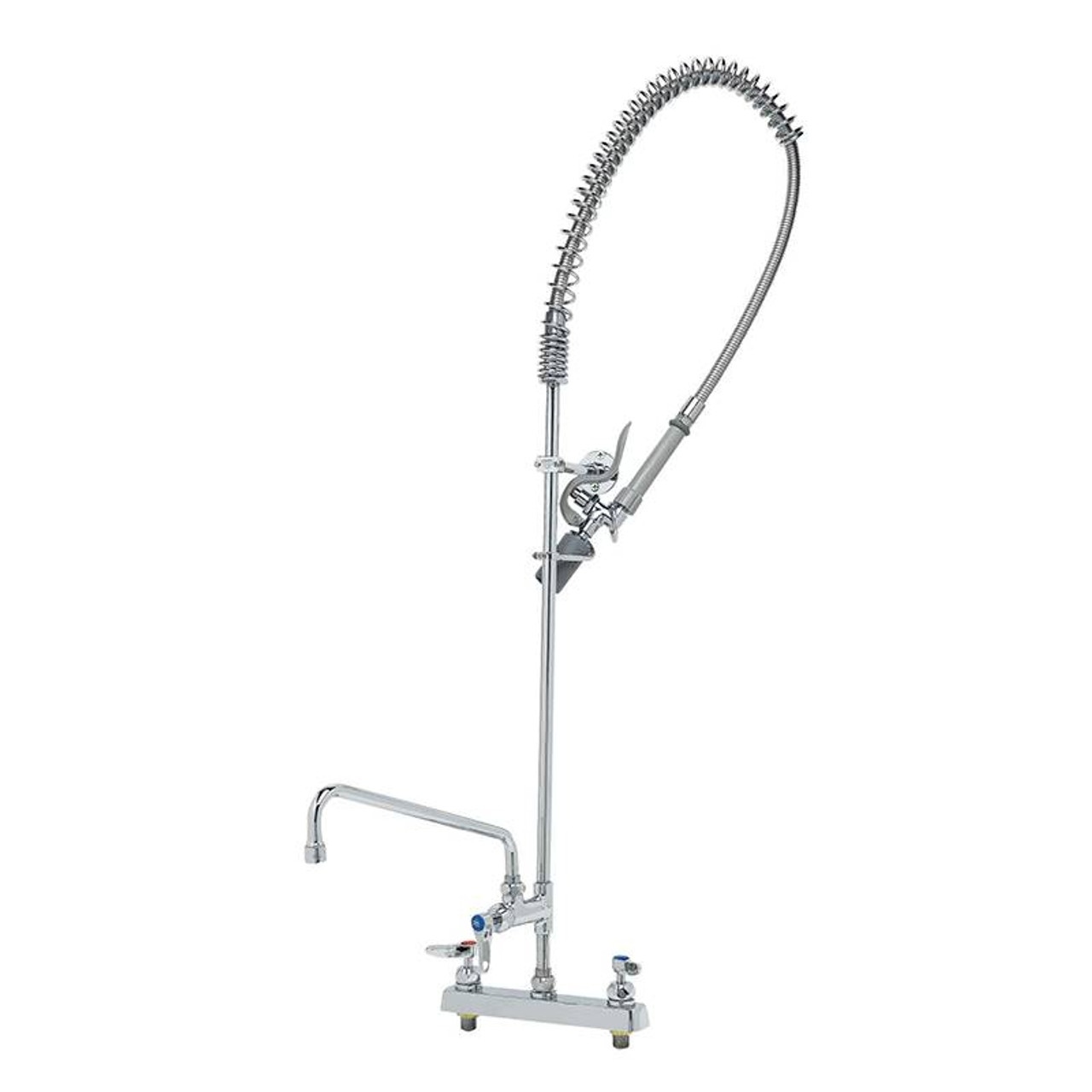 T&S Brass B-5120-12-CRBJ 8" Deck Mount Workboard Pre-Rinse unit W/Cerama, B-0107-J, 12" Add-On Faucet & Wall Bracket T&S Brass B-5120-12-CRBJ 8" Deck Mount Workboard Pre-Rinse unit W/Cerama, B-0107-J, 12" Add-On Faucet & Wall Bracket