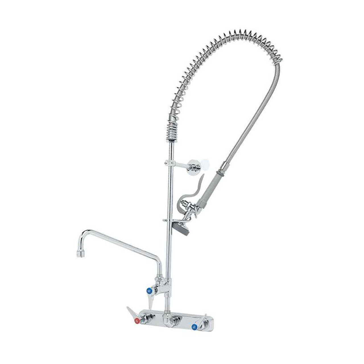 T&S Brass B-5125-12-CR-B 8" Wall Mount Workboard Pre-Rinse unit W/Cerama, B-0107, 12" Add-On Faucet & Wall Bracket T&S Brass B-5125-12-CR-B 8" Wall Mount Workboard Pre-Rinse unit W/Cerama, B-0107, 12" Add-On Faucet & Wall Bracket