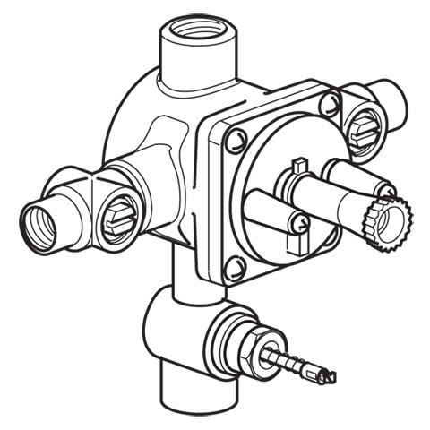 Hansa 5205 0100 0017 Pressure Balance Valve Rough-in with Diverter