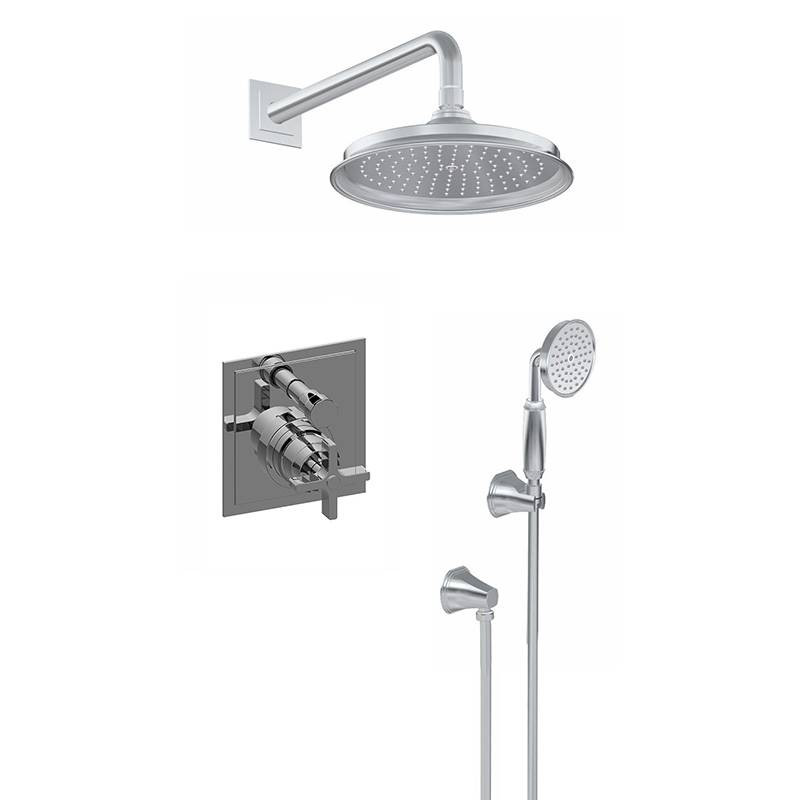 Graff G-7285-C15S-PN Contemporary Pressure Balancing Shower Set (Rough & Trim), Polished Nickel