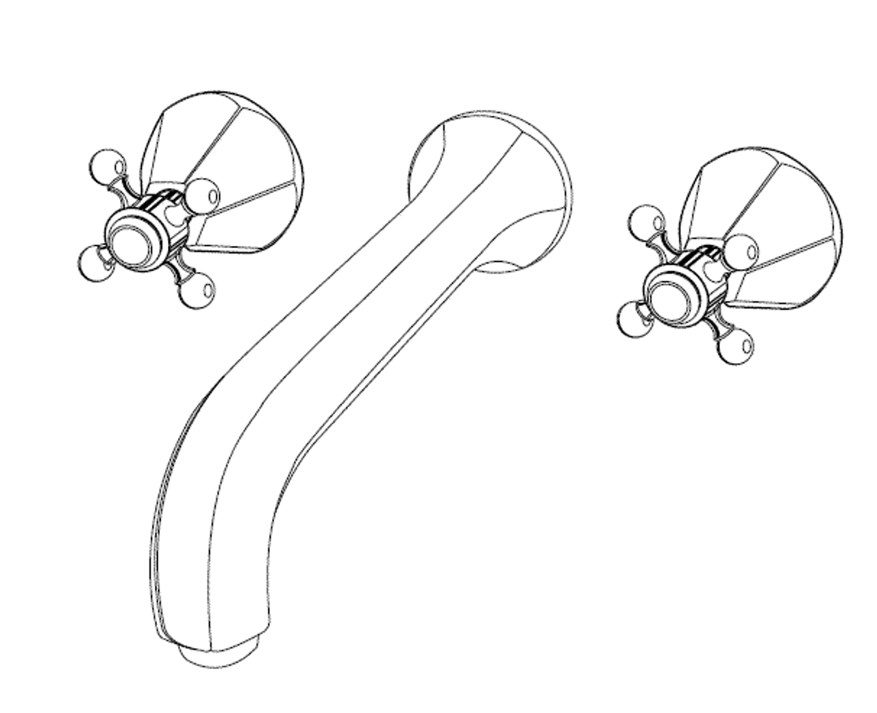 Jaclo 6870-WALL-T688 - Astor Wall Mount Lavatory Faucet Jaclo 6870-WALL-T688 - Astor Wall Mount Lavatory Faucet