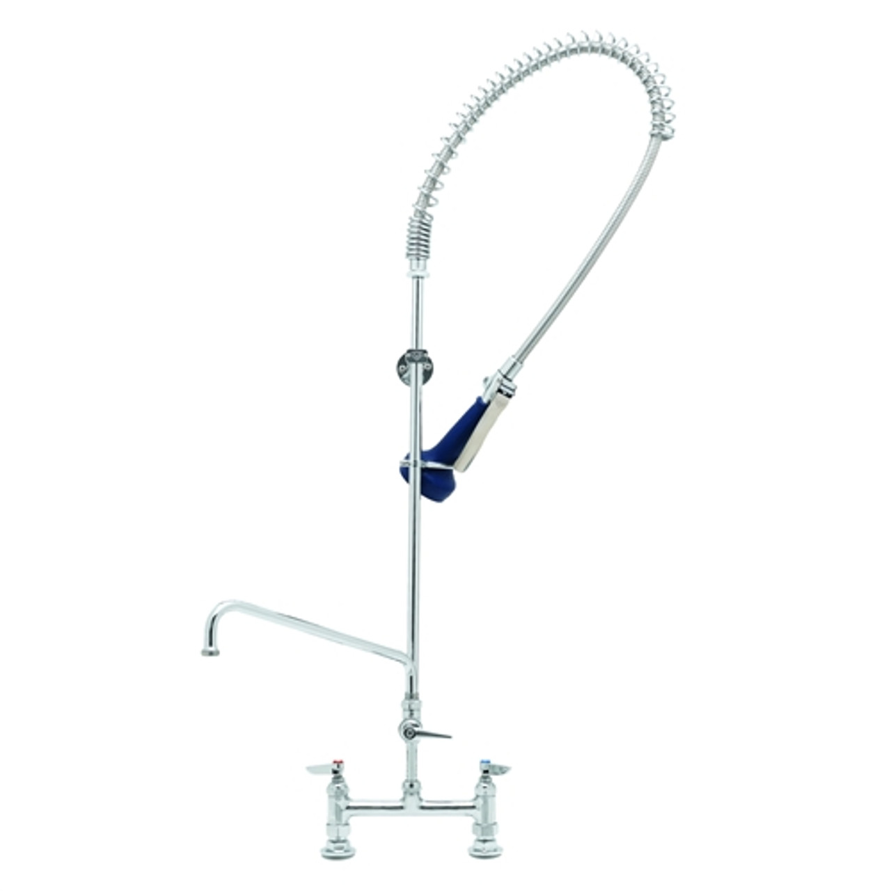 T&S Brass - B-0123-A08-B08C - Easy Install Pre-Rinse Faucet - Spring Action Gooseneck, Deck Mount, 8-inch Centers, 8-inch Add-On, Wall Br T&S Brass - B-0123-A08-B08C - Easy Install Pre-Rinse Faucet - Spring Action Gooseneck, Deck Mount, 8-inch Centers, 8-inch Add-On, Wall Br