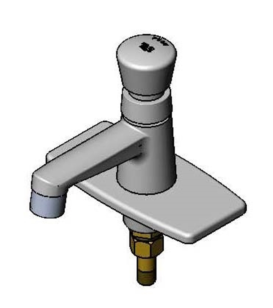 T&S Brass B-0712-VF05-4DP - Sill Faucet, Self-Closing Metering, 1/2-inch Npsm Male Shank, 0.5 Gpm Vr Outlet, Vr Deck Plate T&S Brass B-0712-VF05-4DP - Sill Faucet, Self-Closing Metering, 1/2-inch Npsm Male Shank, 0.5 Gpm Vr Outlet, Vr Deck Plate