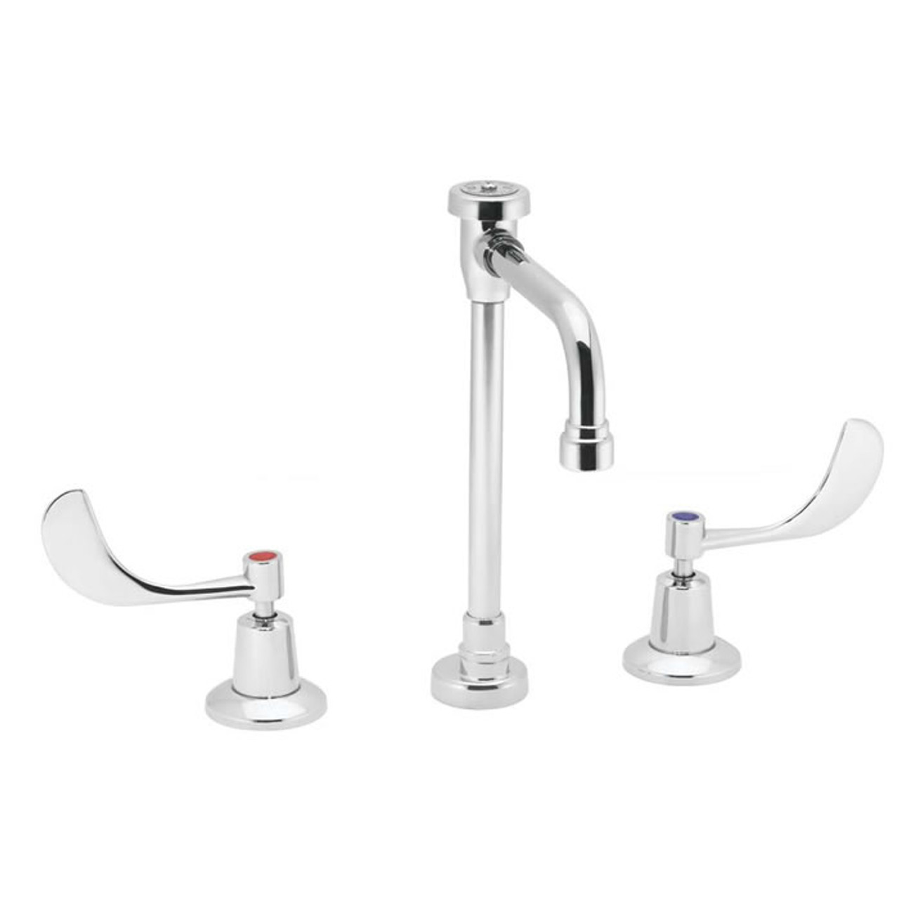 Speakman SC-3004-LD-VB6 - Commander widespread faucet with 6-inch deep rigid vacuum breaker spout and 4-inch wrist blade handles