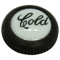 Rohl ZZ9386102A-STN Porcelain Screw Cover Cap Only For Handles In Satin Nickel With IN.Cold" In Script, Satin Nickel