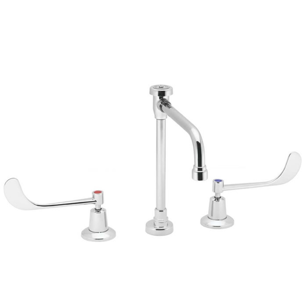 Speakman SC-3006-LD-VB8 - Commander widespread faucet with 8-inch deep rigid vacuum breaker spout and 6-inch wrist blade handles