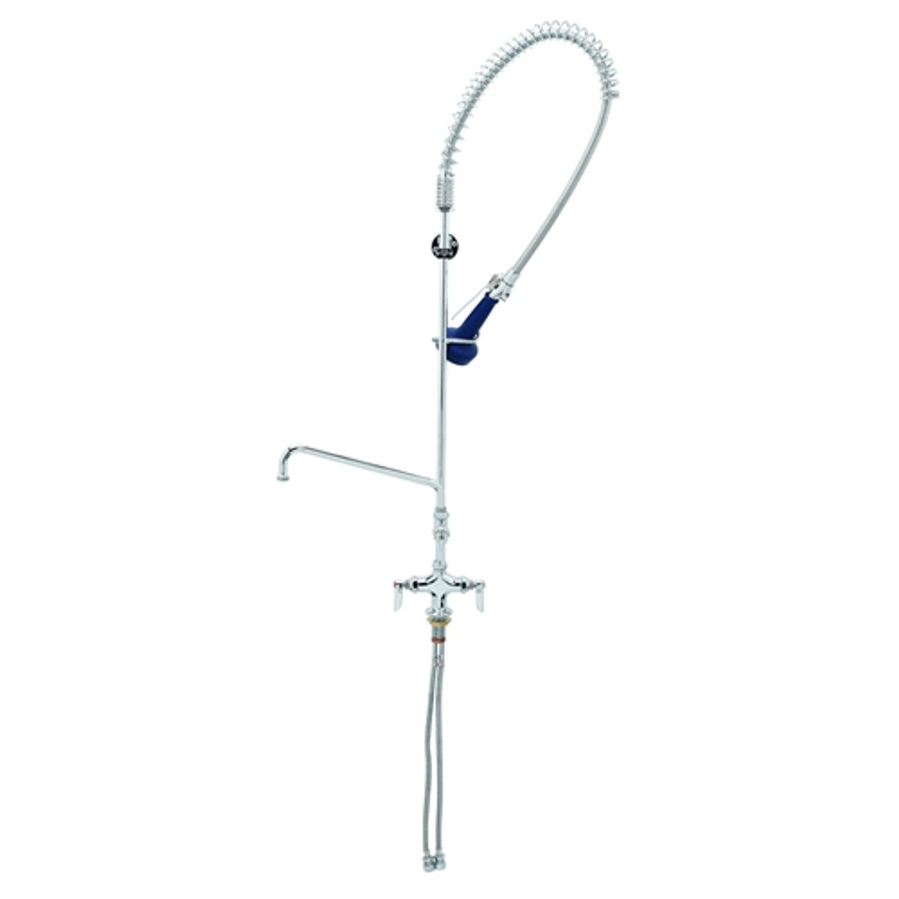 T&S Brass - B-0113-A10-B08C - Easy Install Pre-Rinse Faucet - Single Hole Base, 10-inch Add-On Faucet - 18-inch Flex Lines, Wall Bracket T&S Brass - B-0113-A10-B08C - Easy Install Pre-Rinse Faucet - Single Hole Base, 10-inch Add-On Faucet - 18-inch Flex Lines, Wall Bracket