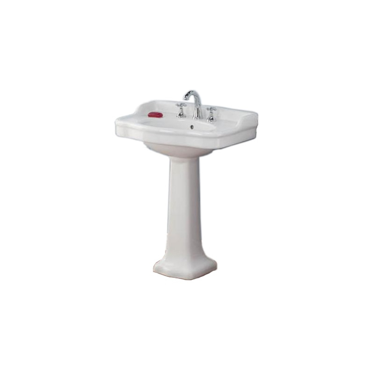 Cheviot 350/22-WH-8 ANTIQUE Pedestal Sink, White Sink