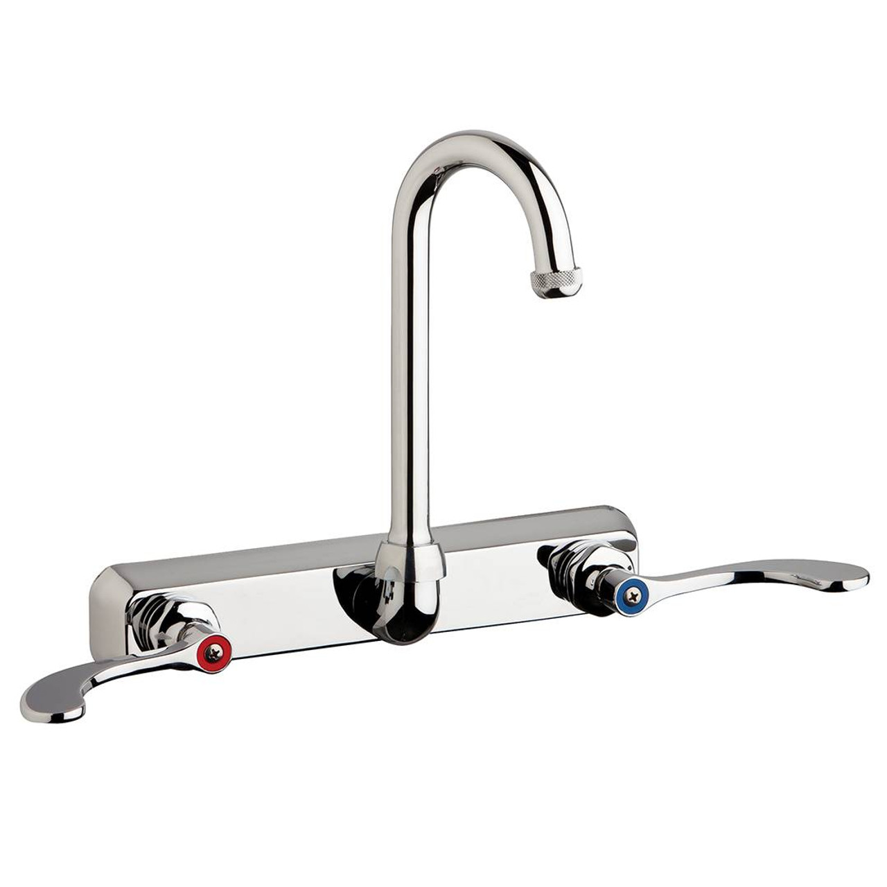 Chicago Faucets W8W-GN1AE1-317ABCP - 8" Wall Mount Washboard Sink Faucet Chicago Faucets W8W-GN1AE1-317ABCP - 8" Wall Mount Washboard Sink Faucet