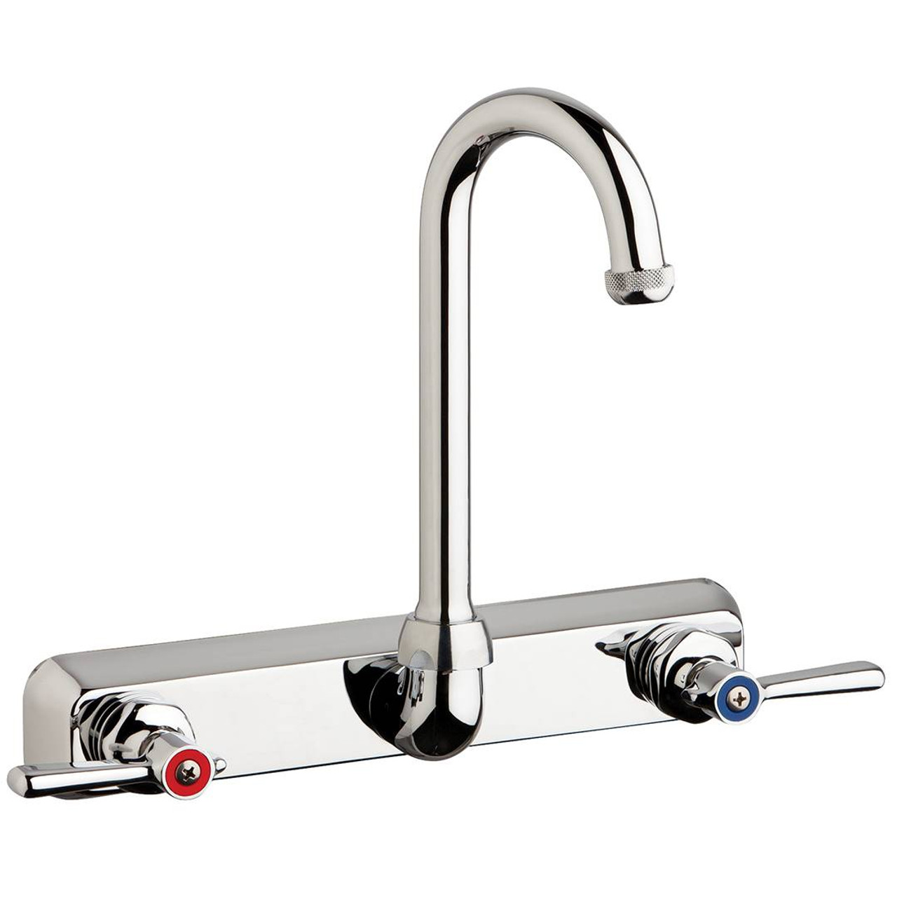 Chicago Faucets W8W-GN1AE1-369ABCP - 8" Wall Mount Washboard Sink Faucet Chicago Faucets W8W-GN1AE1-369ABCP - 8" Wall Mount Washboard Sink Faucet